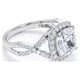 thumbnail image 4 of JeenMata Anillo de Compromiso Halo - 2 TCW de Moissanita de Talla Brillante Redonda - Infinito - Baño de Oro Blanco de 18 K sobre Plata, 4 of 6