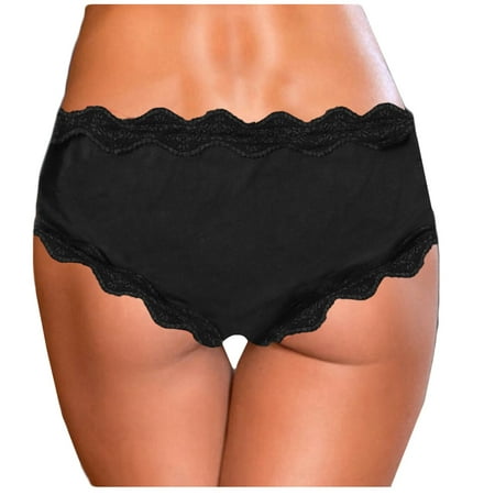 

Intimates Women Lace Lingerie G-string Briefs Underwear Panties T string Thongs Spandex Simple Long Sleeve Shirts for Women Black