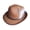Dark Brown, variant on Callipe Men Fedora Retro Jazz Hat Feather And Rope Decor Curved Edge Solid Color Oktoberfest Party Festivals Holiday Bowler Cap