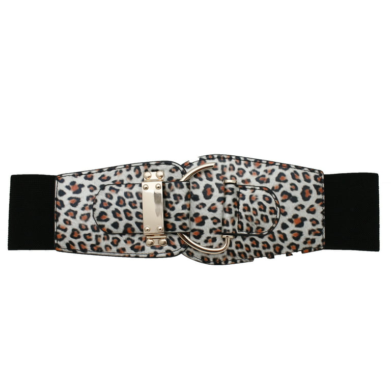 Belt for Women's Leopard Print Elastic Loose Waist Seal Jacket