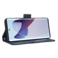 thumbnail image 5 of Case for Motorola X30 Pro 5G Cover Adjustable Detachable Card Holder Magnetic closure Leather Wallet Case - Blue, 5 of 5