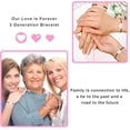 thumbnail image 2 of Grandmother Mother Granddaughter Bracelets Set for 3 Grandma Granddaughter Gifts Matching Heart Wish Bracelets 3 Generations Bracelets Grandparents' Day Gifts, 2 of 6