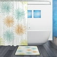 thumbnail image 2 of Simple Fireworks Pattern Bathroom Accessory Sets Waterproof Shower Curtain with Anti-Slip Bath Mat Durable Combo, 2 of 7