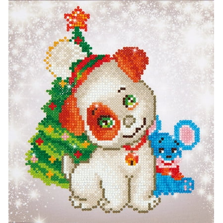 UPC: 4897073240626 | DIAMOND DOTZ® Christmas Pup & Mouse Diamond Painting Kit