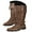 Coffee, variant on Men's Mid-Calf Costume Boots, Low Heel Renaissance Style Boots for Halloween, Cosplay & Themed Parties,Brown,US:12