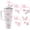 15-Pink White, variant on 4 PCS Silicone Straw Cover for Stanley Cup Orange Bow Flower Butterfly Heart Straw Toppers for Stanley Cups 30&40 Oz Straws Cover Cap for Tumblers Cup Accessories for Women and Girls