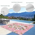 thumbnail image 3 of Pink Orchid Flowers Outdoor Rug for Patio/Deck/Porch, Non-Slip Large Area Rug 4 x 6 Ft, Vintage Floral Leaves Plants Spring Indoor Outdoor Rugs Washable Area Rugs, Camping Rug Carpet Runner, 3 of 8