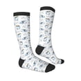 thumbnail image 3 of Fotbe Music Shark print Women's Men's Novelty Crew Socks Cotton Socks Knee High Socks for Walking,Running,Nurses,Pregnancy, 3 of 9