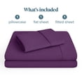 thumbnail image 3 of Bare Home Premium 1800 Collection 3-Piece Bed Sheet Set, Twin-XL, Plum, 3 of 11