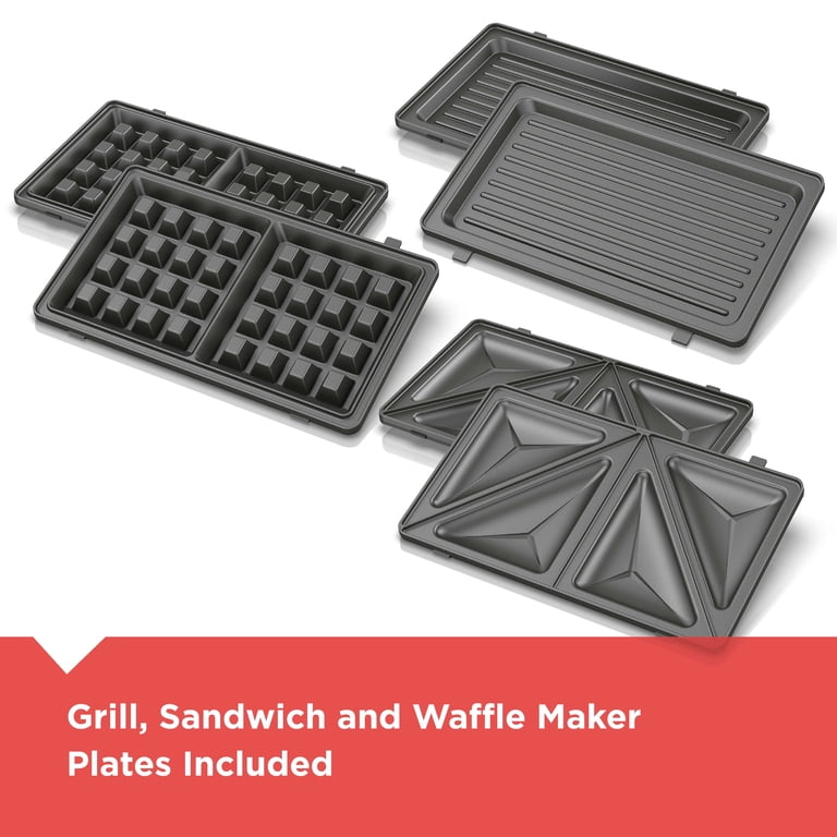 WAFFLE MAKER BLACK & DECKER WM2000S-LA 3 IN 1 GRILL SANDWICH MAKER - A. Ally & Sons