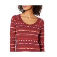 thumbnail image 2 of Lucky Brand Womens Waffle Printed Thermal Top, 2 of 3