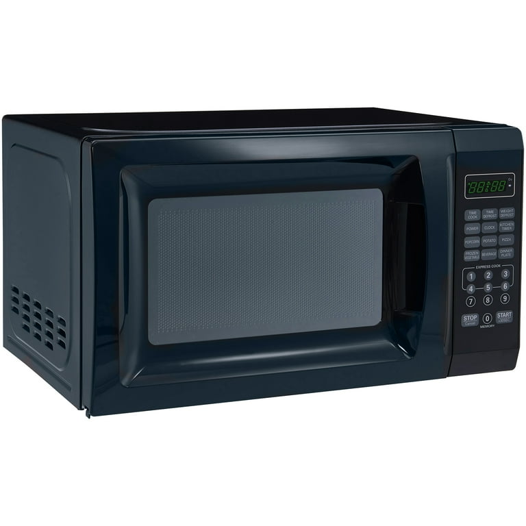 Mainstays 0.7 Cu ft Compact Countertop Microwave Oven, Teal, New 