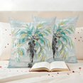 thumbnail image 3 of Teal Coastal Tree Outdoor Waterproof Pillow Covers, Seaside Palm Tree Tropical Botanical Decorative Square Throw Pillowcase Sofa Cushion Sham for Patio/Couch/Chair, 16"x16" 2 Pack, 3 of 8