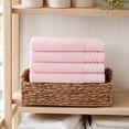 thumbnail image 5 of REGALWOVEN Embroidery Pattern Hand Towels Set, Cotton Hand Towels for Bathroom, Kitchen 14" x 30" Pink 2-Piece, 5 of 7