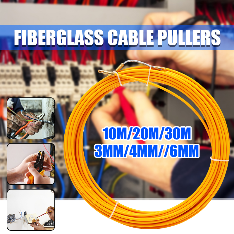 32.81ft / 65.62ft / 98.43ft Fiberglass Fish Tape Wire Cable Electrical