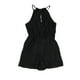 thumbnail image 2 of bar III Mujer Dot Halter Romper Mono, Negro, Pequeño, 2 of 2