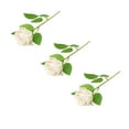 thumbnail image 2 of 3Pcs Artificial Roses, 16 Inches (Approx. 40.6 Cm), Realistic-Feeling Flower, Highly Lifelike, A Romantic Gift for Wedding Anniversaries, Suitable for Elegant Home Décor, Champagne, 2 of 9
