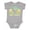AC-Heather Grey, variant on Grunge Baby-saurus T-rex Boys or Girls Baby Bodysuit