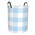thumbnail image 2 of PAYOHTO Foldable Laundry Room Hamper Bucket Waterproof Bathroom Basket for College Student Living Room Storage Pillows Blankets Tartan Plaid Blue, 2 of 8