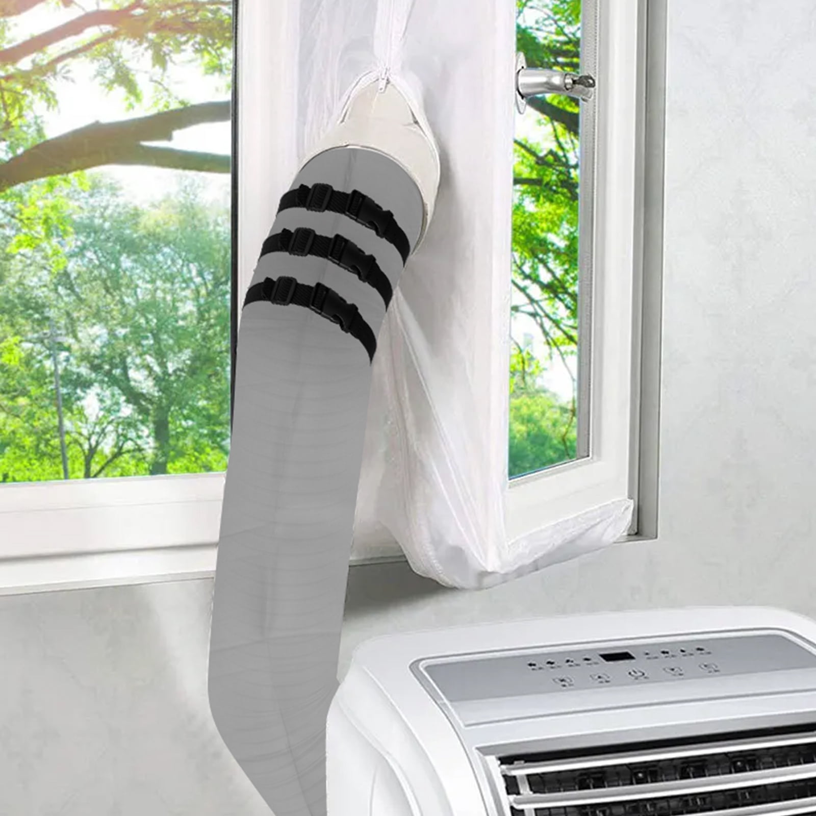 Xiyztok Air Conditioner Hose Cover Wrap Portable AC Hose Cover with Elastic Band Insulated Air Conditioner Hose Cover Universal AC Hose Duct Vent Cover Fits 5 -5.9 Inches Diameter Exhaust Hoses