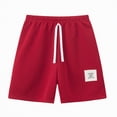 thumbnail image 4 of NOLDARES Toddler Boys Summer Shorts with Drawstring - Cotton Baby Casual Jogger Shorts Active Sports Shorts(Red,1130), 4 of 5