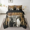 thumbnail image 2 of Castle Fairy Farmhouse Animal Highland Cow 7-Piece Bedding Comforter Set for Teens,American Flag King Bedding Sets,Retro Vintage Ultra Soft Bed Sheets,Microfiber Bedroom Decor, 2 of 8