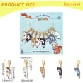 thumbnail image 6 of 8 Pcs Cat Stitch Markers Alloy Enamel Crochet Stitch Marker Charms Locking Stitch Marker with Lobster Claw Clasps for Knitting Weaving Sewing Accessories Quilting Jewelry Making for DIY Mixed Color, 6 of 9