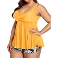thumbnail image 2 of Women Plus Size Tankini Swimsuits Flowy 2 Pieces Bathing Suits with Shorts, 2 of 9