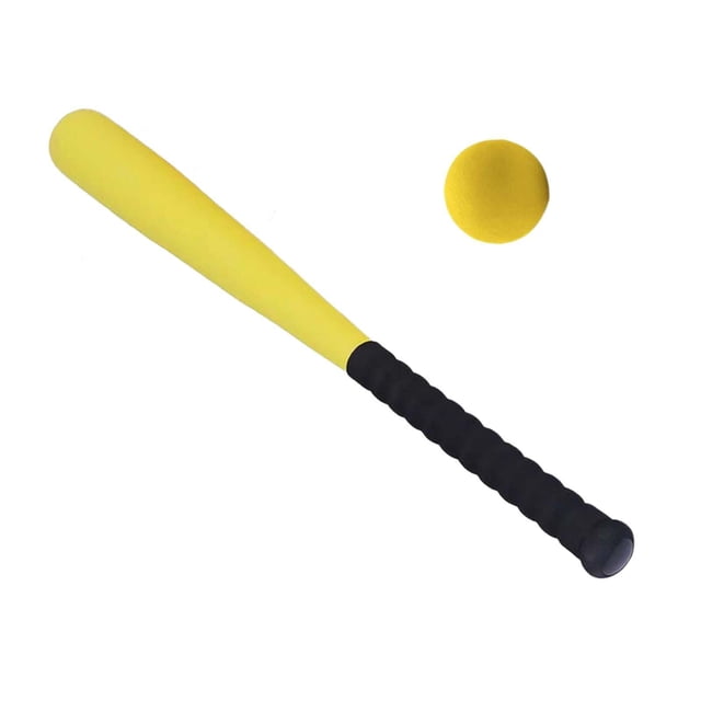 Langgg Hitting Baseball Practice Bat Gift Soft Baseball Bat Set Game Playing And Training Game Playing Beginners Baseball Gift Yellow 54cm