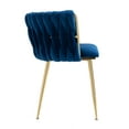 thumbnail image 2 of ARCTICSCORPION Modern Comfy Velvet Home Chair Accent Chair for Single Adult Girls Boys, Dining Chair with Gold Metal Legs for Home Office Living Room Makeup, Reading Room Bedroom, Navy, 2 of 7
