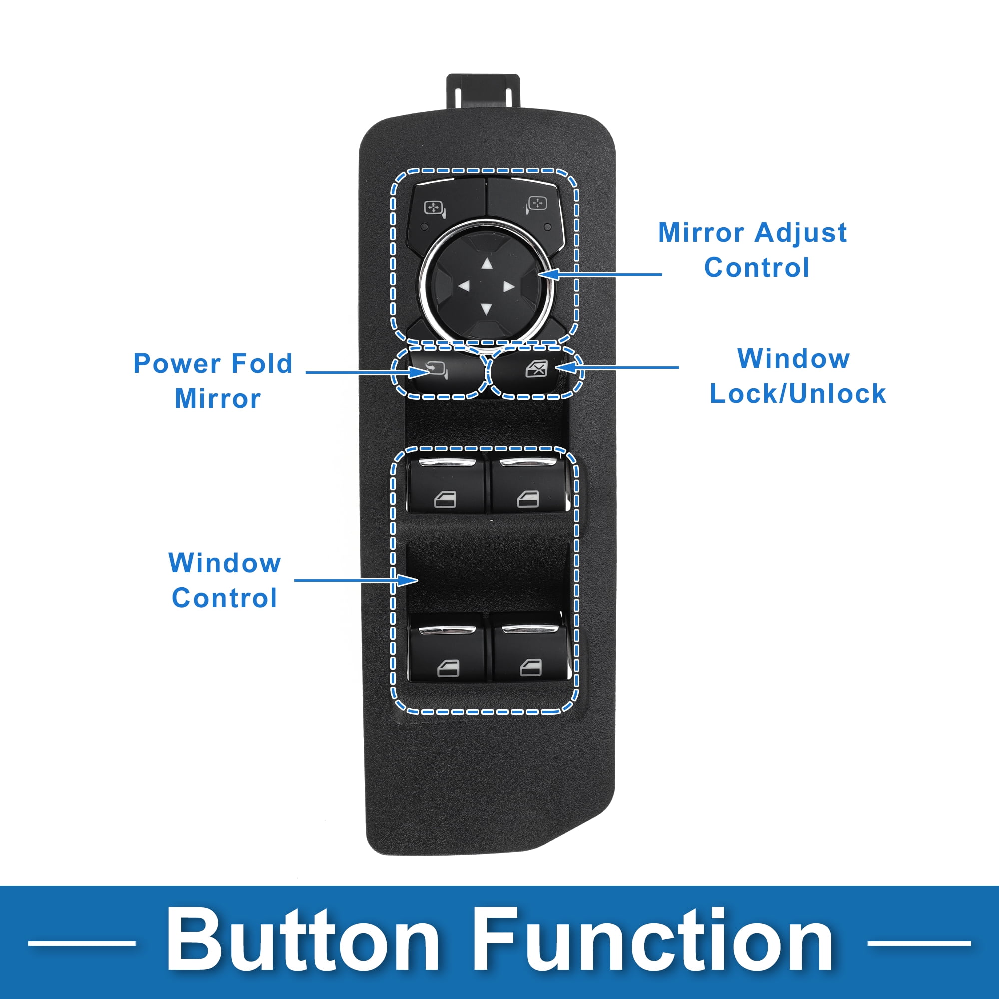 Unique Bargains Power Window Switch No.FL3Z14529CB for Ford Expedition F-150 Black