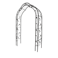 thumbnail image 5 of Aukfa Metal Garden Arch, Garden Arbor Trellis Climbing Plants Wedding Arch,59" x 98.4", Black, 5 of 6