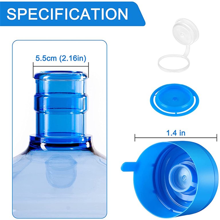 5 Gallon Water Bottle Jug Caps Reusable Durable Silicone No-spill Jug Lid  For 55mm Bottlesonly Lid