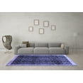 thumbnail image 3 of Ahgly Company Indoor Round Abstract Blue Contemporary Area Rugs, 8' Round, 3 of 4