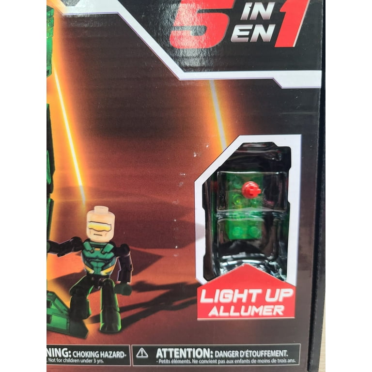 Laser Pegs Multi Models 5 in 1 Building Toy with LED Light up Bricks Mech Attack 153pcs