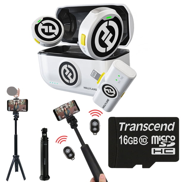 Sistema de micrófono inalámbrico Hollyland LARK M2 DUO con trípode
