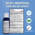 thumbnail image 2 of HealthWise 10.5% Menthol Pain Relief Spray | Cold Hot Sensation | 3 oz. 85 mL | Non-Greasy Formula | Immediate Penetrating Action | External Analgesic, 2 of 11