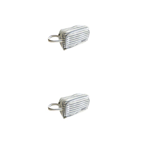 Cateissary Bolsa de lápices portátil para estudiantes de escuela, bolígrafos de apartamento, estuche de almacenamiento de herramientas de maquillaje, Azul 2piezas
