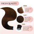 thumbnail image 3 of Extensiones de cabello humano AGMITY con cinta adhesiva, 50 cm, 20 unidades, 50 g, 3 of 6