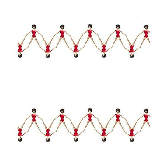 Synchronized Brunette Barbie Removable Vinyl Wallpaper by Barbie - White