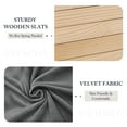 thumbnail image 4 of Wood Bed Frame with Wingback, Upholstered Platform Bed with Diamond Tufted Headboard, 4 of 8