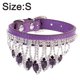 thumbnail image 2 of Collar de perro y gato con diamantes de imitación, collar de gatito de cristal brillante, collar de perro de cuero ajustable suave, 2 of 5