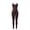 Brown, variant on Women's Crisscross Sleeveless Bodycon Cami Jumpsuit Seamless Backless Workout Yoga Pants Rompers Grey L