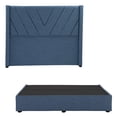 thumbnail image 1 of Box Base Cama King Size + Cabecera Aurora Azul, 1 of 8