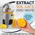 thumbnail image 6 of Eurolux Die Cast Stainless Steel Electric Citrus Juicer for Orange, Lemon, Grapefruit, 300 Watt, 6 of 10