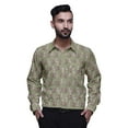 thumbnail image 1 of BESTMAN Slim FitShirtsFor Men Button DownLong Sleeve PrintedShirtsFor Boys, 1 of 5