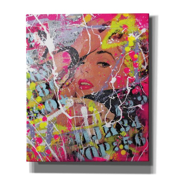 Epic Graffiti 'You had me at hello' by David Drioton, Giclee Canvas Wall Art, 20"x24"