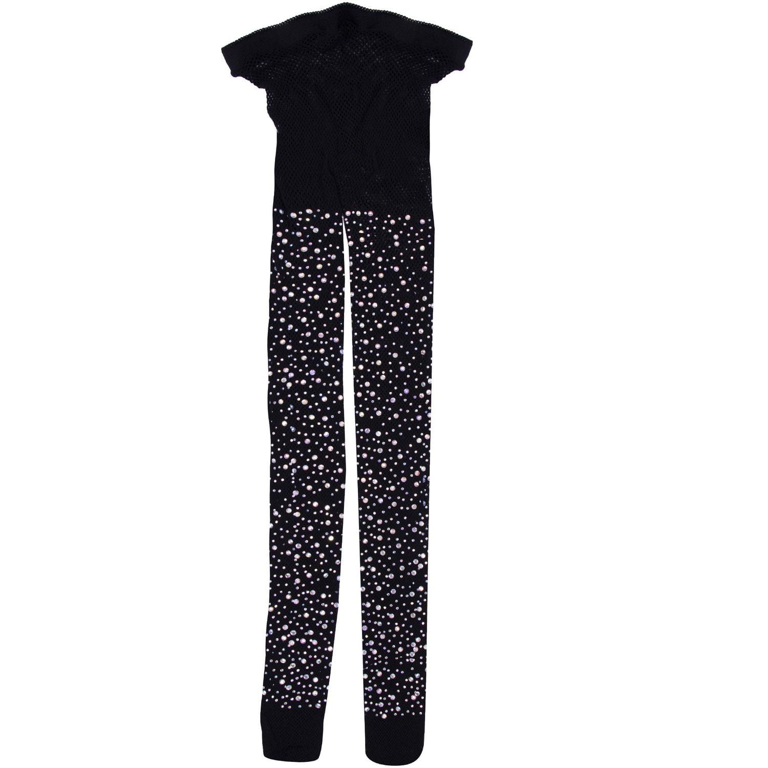 RHINESTONE FISHNET TIGHTS-BLACK