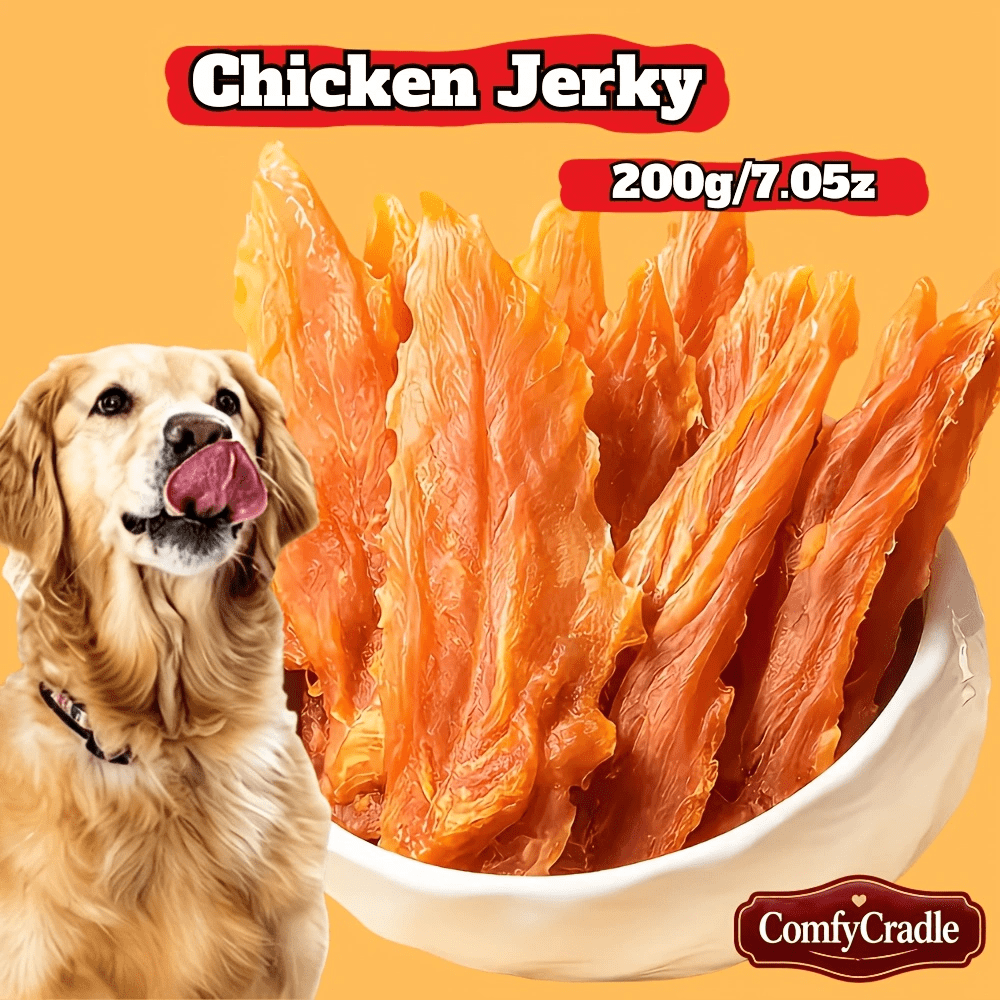 Chicken Jerky-Chicken for Dogs, Chicken Dog Treats for Small Dogs, Medium Pets And Large Breeds, Dried Chicken Dog Treats, Healthy, High Protein, Easy to Digest, Long-Lasting, Perfect Training Reward