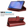 thumbnail image 5 of Wallet Case for Samsung Galaxy S25 FE 5G 2025 Wallet Case ,[9 Card Slots] Luxury PU Leather Credit Holder Carrying Folio Flip [Detachable] Kickstand Magnetic Phone Cover & Lanyard [Wine], 5 of 6